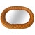 Mid-Century French Riviera Rattan and Bamboo Oval Wall Mirror, Italy, 1960s For Sale - Image 9 of 9