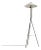 1950s Italian Tripod Floor Lamp with White Lacquered Shade For Sale