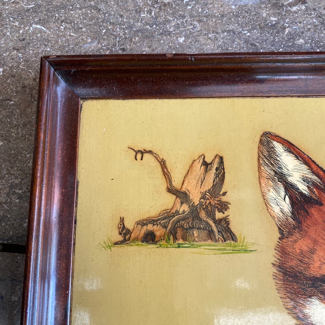 Early 20th Century Primitive Fox Mahogany Tray With Brass Handles ...