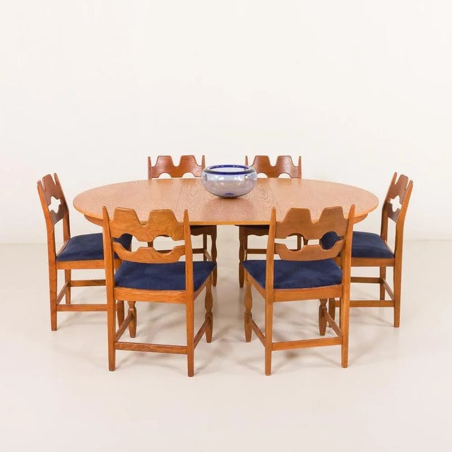 Mid-Century Danish Round Oak Table, 1960s For Sale - Image 6 of 12