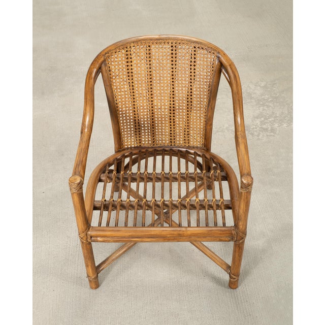 Pair of McGuire Organic Modern Rattan and Cane Armchairs For Sale In Sacramento - Image 6 of 18
