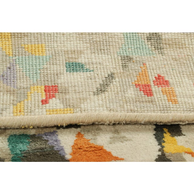 Rug & Kilim’s Abstract Rug With Polychromatic Geometric Patterns For Sale In New York - Image 6 of 6