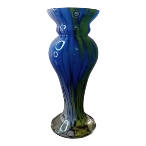 1970s Justyna Mouth Blown Pedestal Vase, Made in Poland