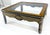Drexel Gold Paint & Black Lacquer Base Burl Wood & Glass Top Coffee Table MINT For Sale - Image 9 of 14