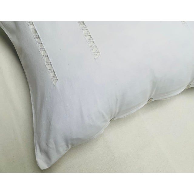Antique French Linen Euro Style Pillow Covers, Pair c.1900 For Sale - Image 6 of 12