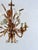 Gilt Tole Floral and Wheat Chandelier, 1960 For Sale - Image 10 of 18