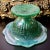 Green Fenton Uranium Green Opal Glass Christmas Compote – Limited Edition Ap/F, Uv Reactive, Circa 2000 For Sale - Image 8 of 10