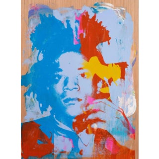 Jean Michel Basquiat Painting Painting by Dane Shue For Sale