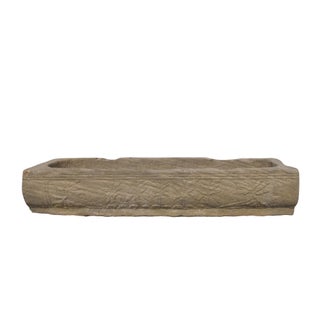 70" Inch Long Hand Chiseled Stone Trough 63 For Sale