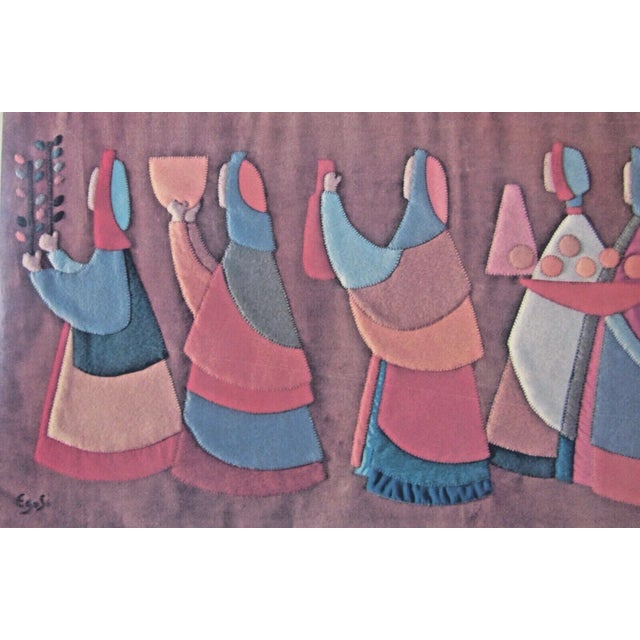 Printmaking Materials Lydie Egosi Matted Lithograph "Holidays" Signed Numbered 102/1500 For Sale - Image 7 of 8