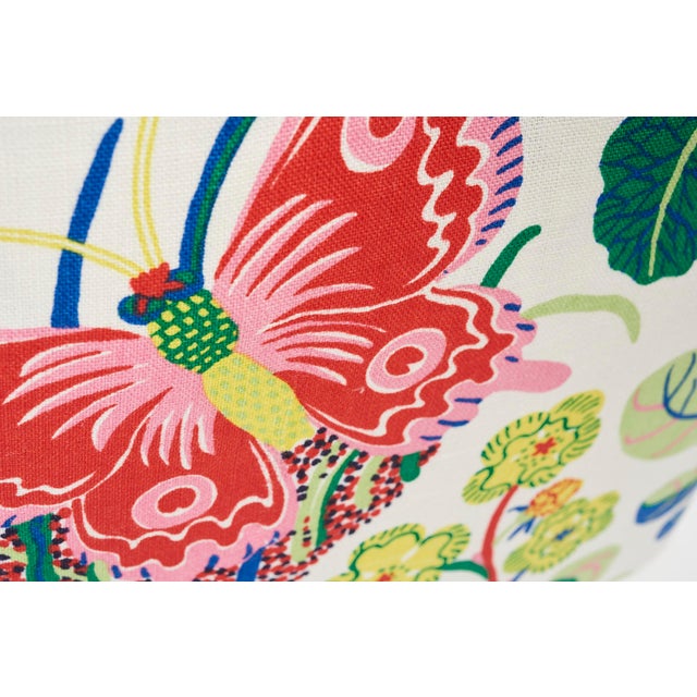 Contemporary Schumacher Pillow in Exotic Butterfly Spring Print For Sale - Image 3 of 7