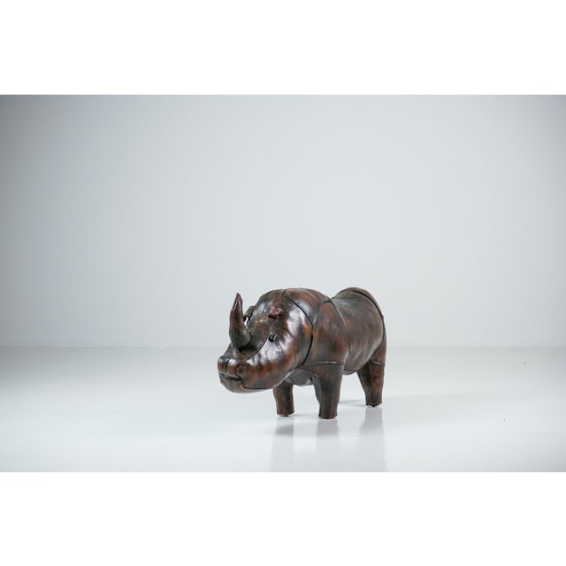 Dimitri Omersa Leather Rhinoceros Ottoman by Dimitri Omersa for Omersa, United Kingdom, 1960s For Sale - Image 4 of 18