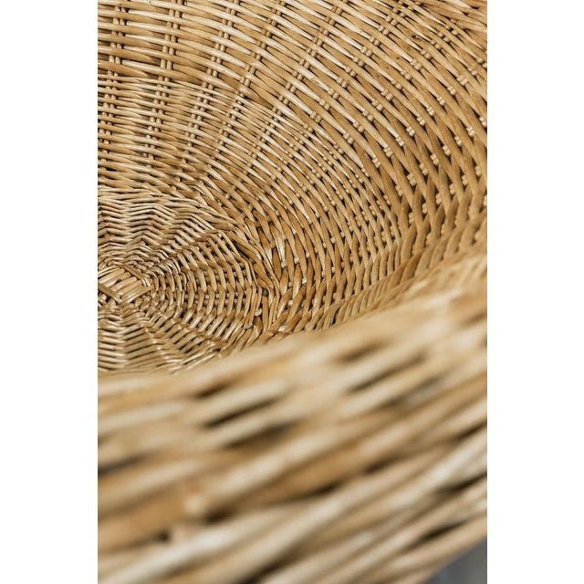 Wood Vintage Italian Modern Boho Rattan Spherical Bowl Chair, 1950s For Sale - Image 7 of 18