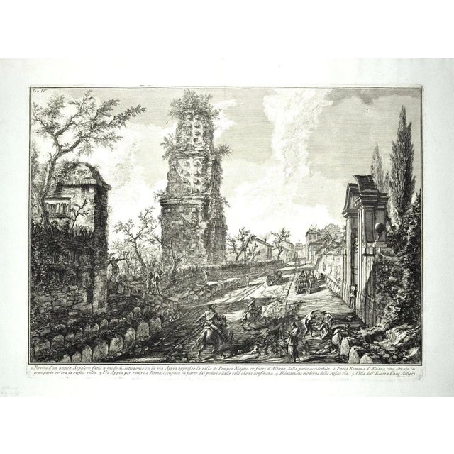 Ruins of an Ancient Tomb - G. B. Piranesi - 1762 1762 For Sale - Image 3 of 3