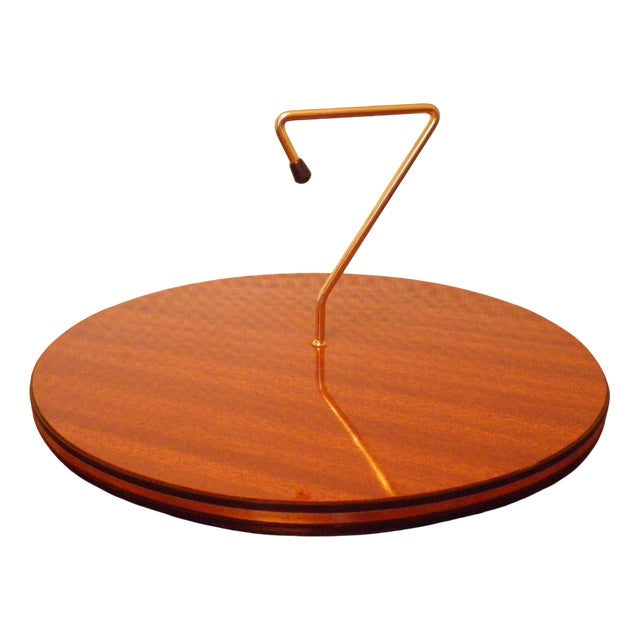 Serving Tray in Formica and Gold-Tone Metal, 1970s For Sale