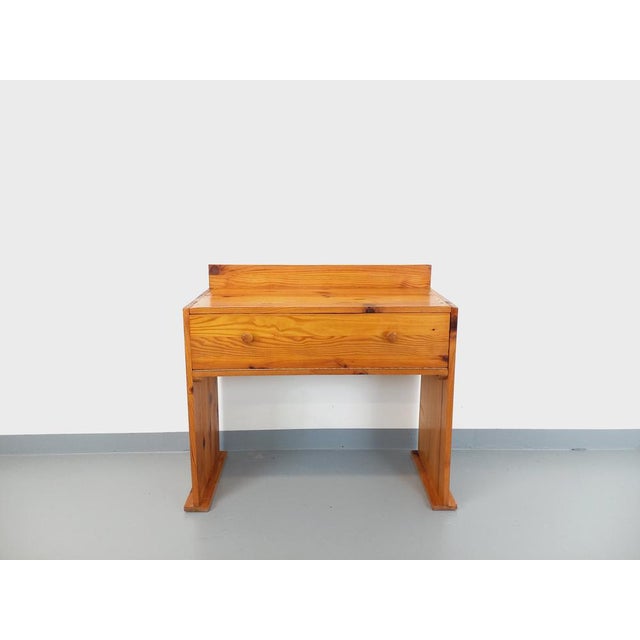 Vintage Pine Desk with Toboggan Feet, 1970s For Sale - Image 15 of 15