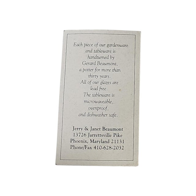 White Vintage Gerard Beaumont Studio Pottery Pitcher For Sale - Image 8 of 8