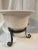Vintage Cachepot Planter Cream Color on Metal Base For Sale In New York - Image 6 of 8