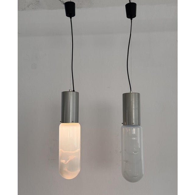 Mid-Century Modern Italian Ata Pendant Lights by Giusto Toso for Leucos, 1970s, Set of 2 For Sale - Image 3 of 18