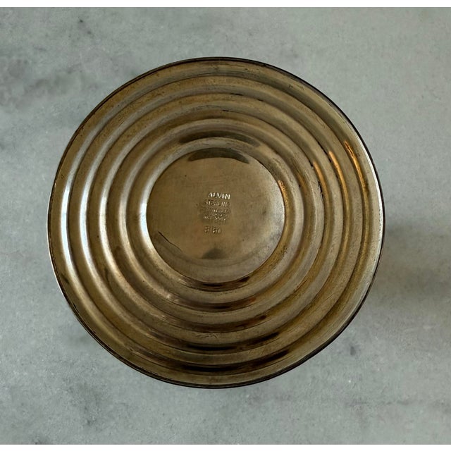 Metal Vintage Sterling Silver Weighted Candle Holder For Sale - Image 7 of 8