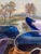 Vintage Stained Glass Fish Suncatcher in Deep Cobalt Blue. For Sale - Image 10 of 10