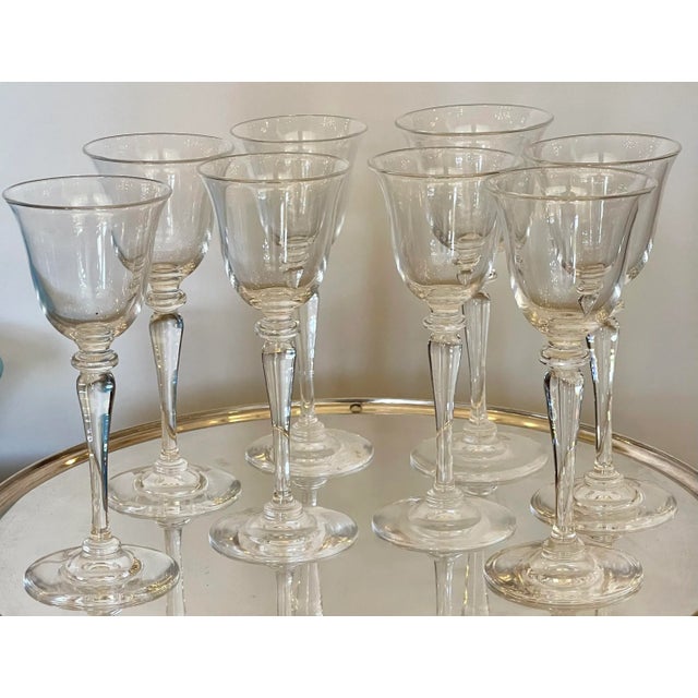 Antique Frederick Carder for Steuben Crystal Port Wine Stems - Set of 6