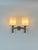 Model 1141 Double Wall Light in Metal and Opaline Glass from Perzel, France, 1960 For Sale - Image 3 of 11
