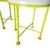 Phyllis Morris Pair of Mid Century Faux Bamboo Stools in the Style of Phyllis Morris – Green Metal & White Vinyl For Sale - Image 4 of 12