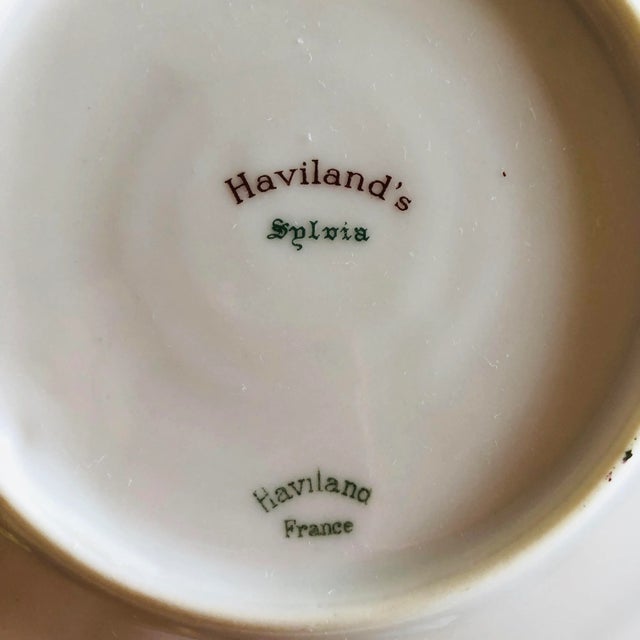 Shabby Chic Vintage Haviland France "Sylvia" Pattern Bread Plates S/4 For Sale - Image 3 of 4