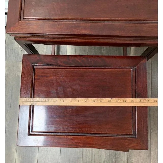 1960s Chinese Rosewood Nesting Tables - Set of 4 For Sale - Image 11 of 13
