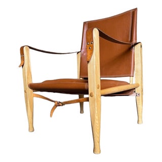 KK47000 Safari Chair in Ash with Cognac Leather by Kaare Klint for Carl Hansen & Søn For Sale