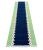 Handmade Cotton Blue Geometric Runner Rug, Vegetable Dyed Dhurrie Runner -3'x12' For Sale - Image 9 of 10