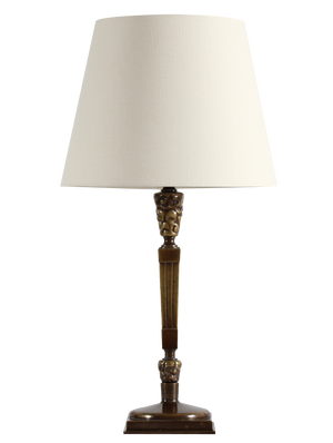 Tall Art Nouveau Patinated Bronze Table Lamp by Thorvald Bindesbøll, Denmark, 1890s
