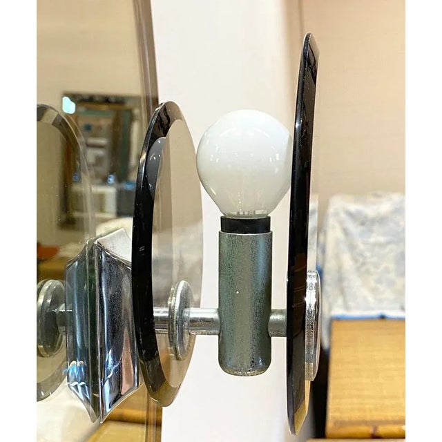 Glass Mid-Century Modern Mirror, 1970s For Sale - Image 7 of 9