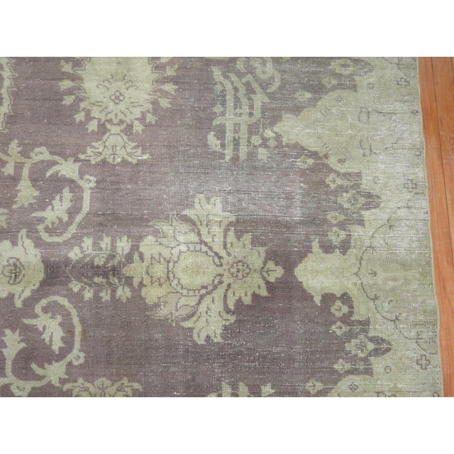 Gray Shabby Antique Oushak Rug - 8'1" x 11'2" For Sale - Image 4 of 6