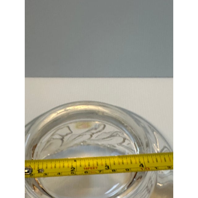 Tiffany & Co. Mid Century Modern Clear Art Glass Crystal Bowl With Dolphins 8"x 5" For Sale - Image 10 of 15