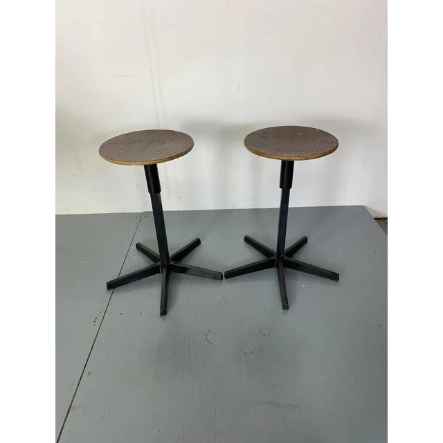 Black Set of Industrial Adjustable Stools from Galvanitas, 1950s-1960s For Sale - Image 8 of 9