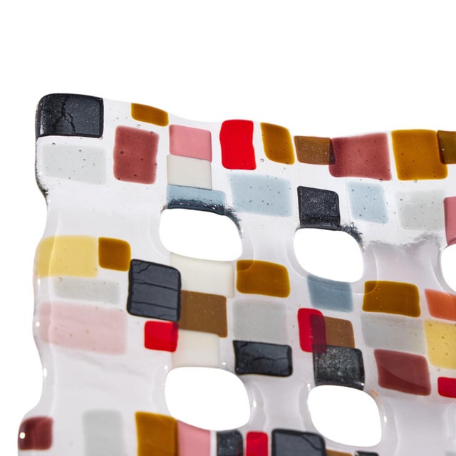 Glass Renato Foti Large Fused Art Glass Tray For Sale - Image 7 of 8