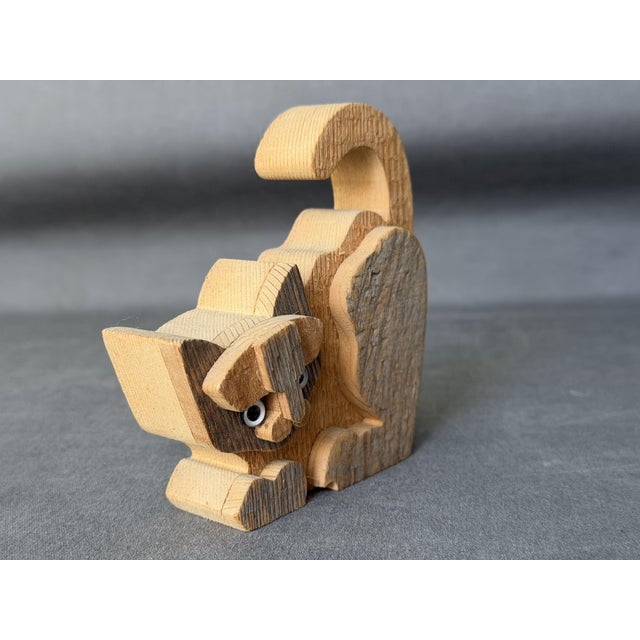 Wooden sculpture by Fausto Sangiovanni, Orvieto, Italy, ca. 1975 – Vintage Italian design Zoomorphic wooden sculpture,...