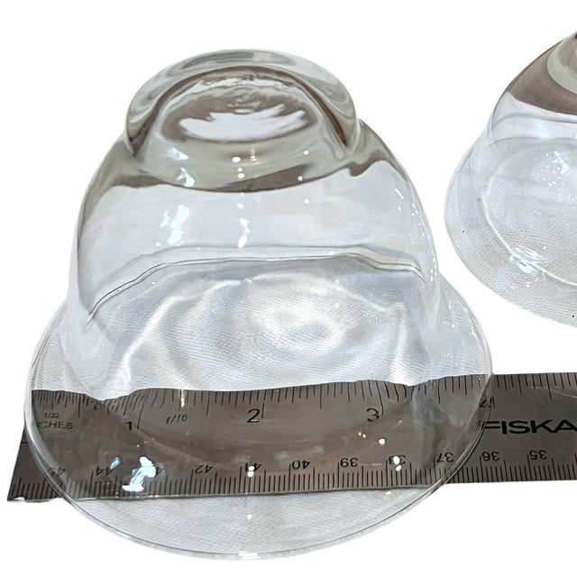 2000 - 2009 Vintage Delicate Blown Glass Caviar Chiller Bowl Server With Mother-of-Pearl Spoon For Sale - Image 5 of 5