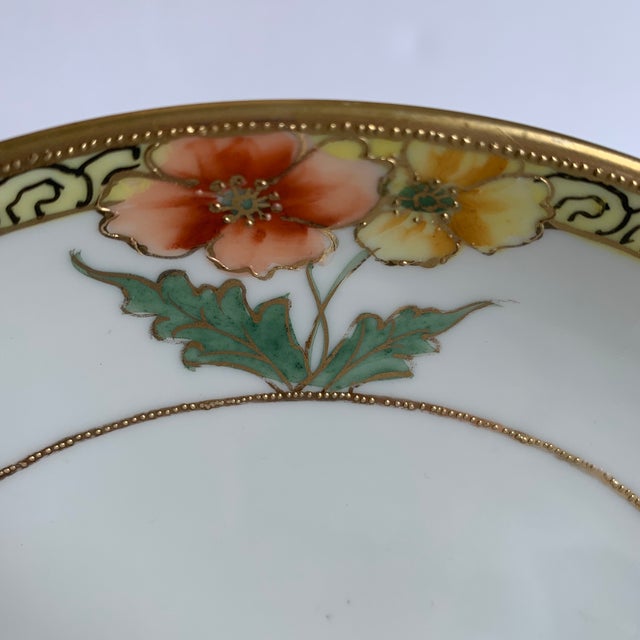 1930s Serving Dish, Flowers/Gold Gilt For Sale - Image 5 of 6