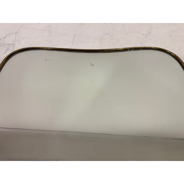 Italian Brass Wall Mirror, 1950s For Sale - Image 4 of 12