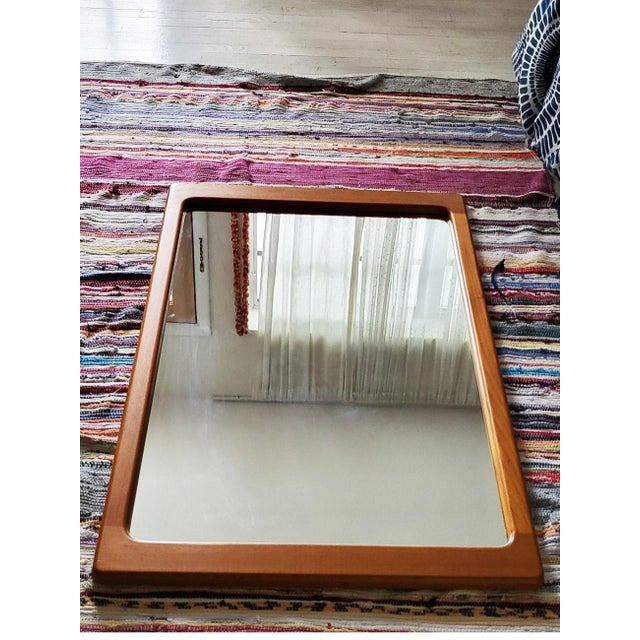 1970s Dyrlund Teak Framed Wall Mirror Chairish