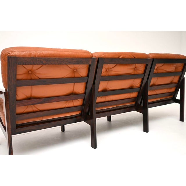 Danish Capella Sofa in Leather by Illum Wikkelso for Niels Eilersen, 1960 For Sale - Image 6 of 11