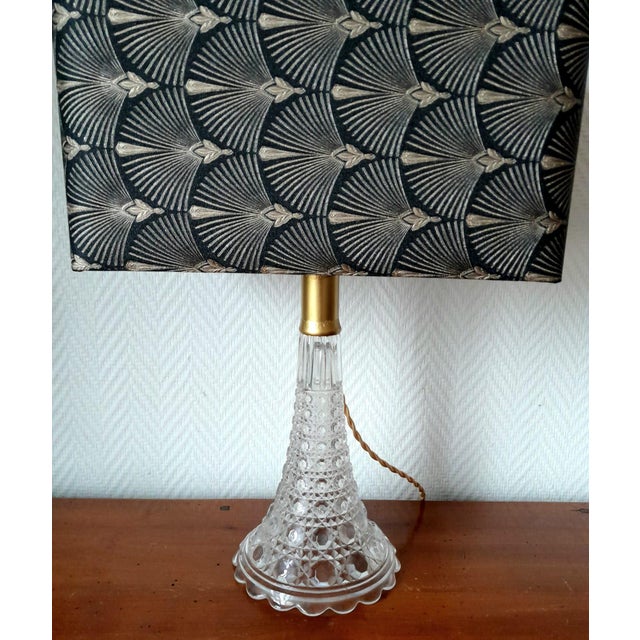 Art Deco Lamp with Custom-Made Rectangular Lampshade, 1950s For Sale - Image 12 of 14