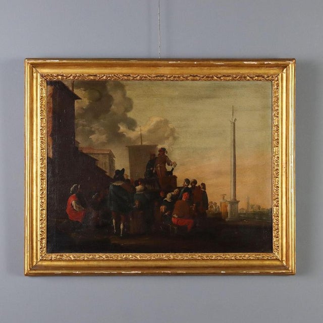 After Giovanni Michele Graneri, Scene of Popular Life, Oil Painting on Canvas, Framed For Sale - Image 14 of 14