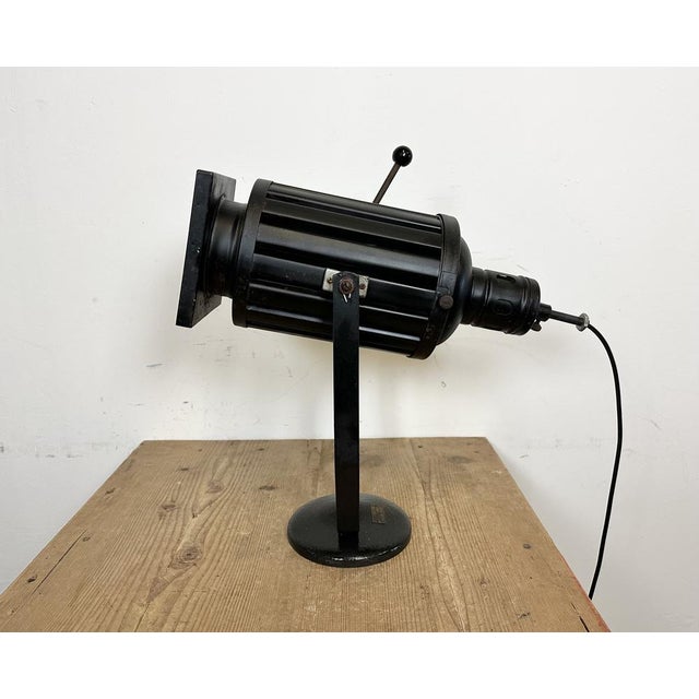 Vintage Black Theatre Spotlight Table Lamp, 1960s For Sale - Image 4 of 18