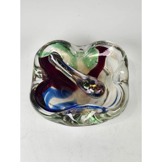 Mid-Century Modern Vintage Mid Century Modenr Murano Glass Ashtray Bowl With Pestle For Sale - Image 3 of 5
