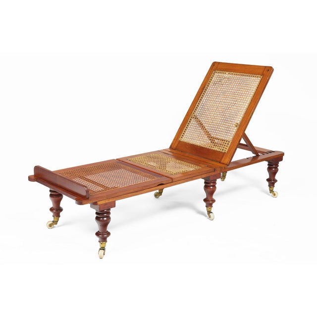 Mid 19th Century Mid 19th Century Campaign Folding Caned Daybed For Sale - Image 5 of 16