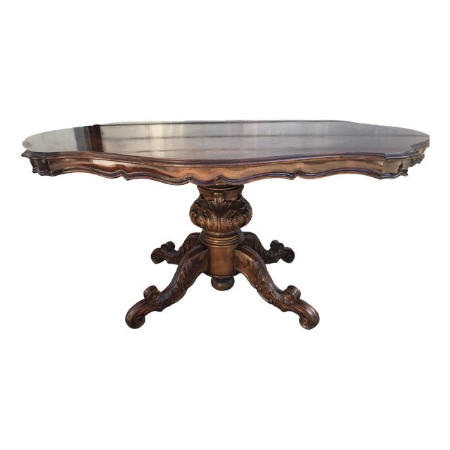 Italian Baroque Oval Table with Irregular Shapes, 1970s For Sale